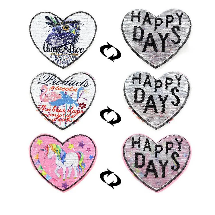 Недорогие двусторонние нашивки с блестками индивидуальным мультяшным логотипом