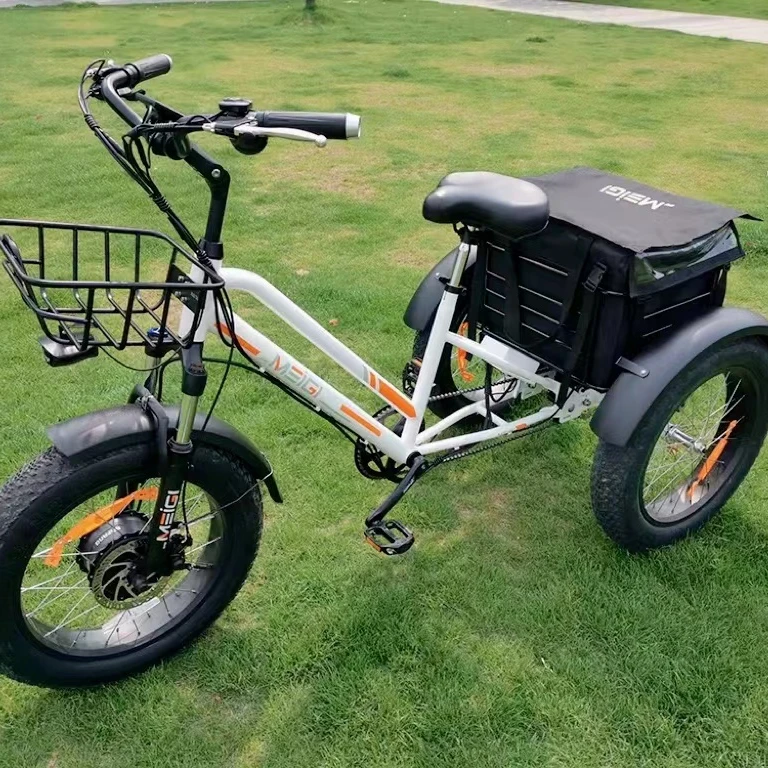 Hot selling USA electric bike three wheeler  electro mountain trike 20 inch  7 speed electric tricycle for sale