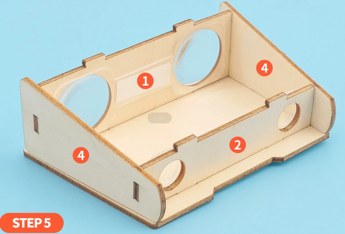 R-40 Telescope SEALAND Handmade Toy Wooden Blank Painted Telescope Wooden Splicing Periscope Material Package