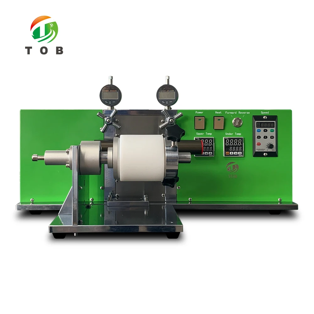 Laboratory Used Small Lithium Cell Battery Electrode Roll To Roll Heat Roller Press Calender  Machine