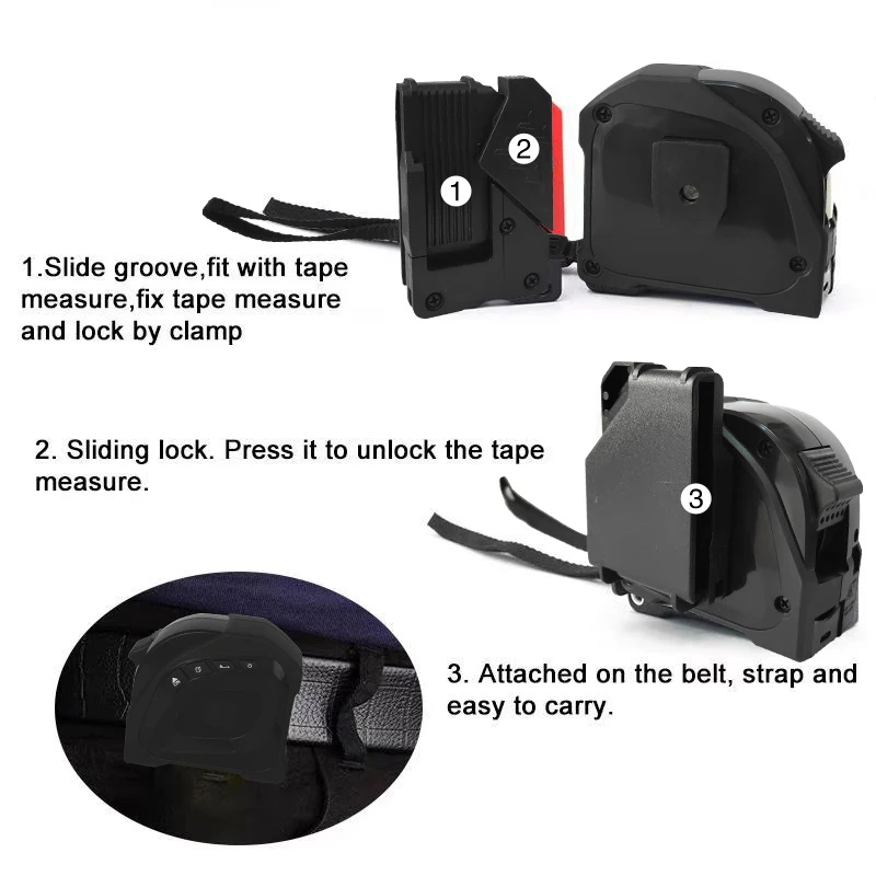 2-in-1 40m/50m Function Digital Laser Measuring Tape Tool Meter Laser Measurement