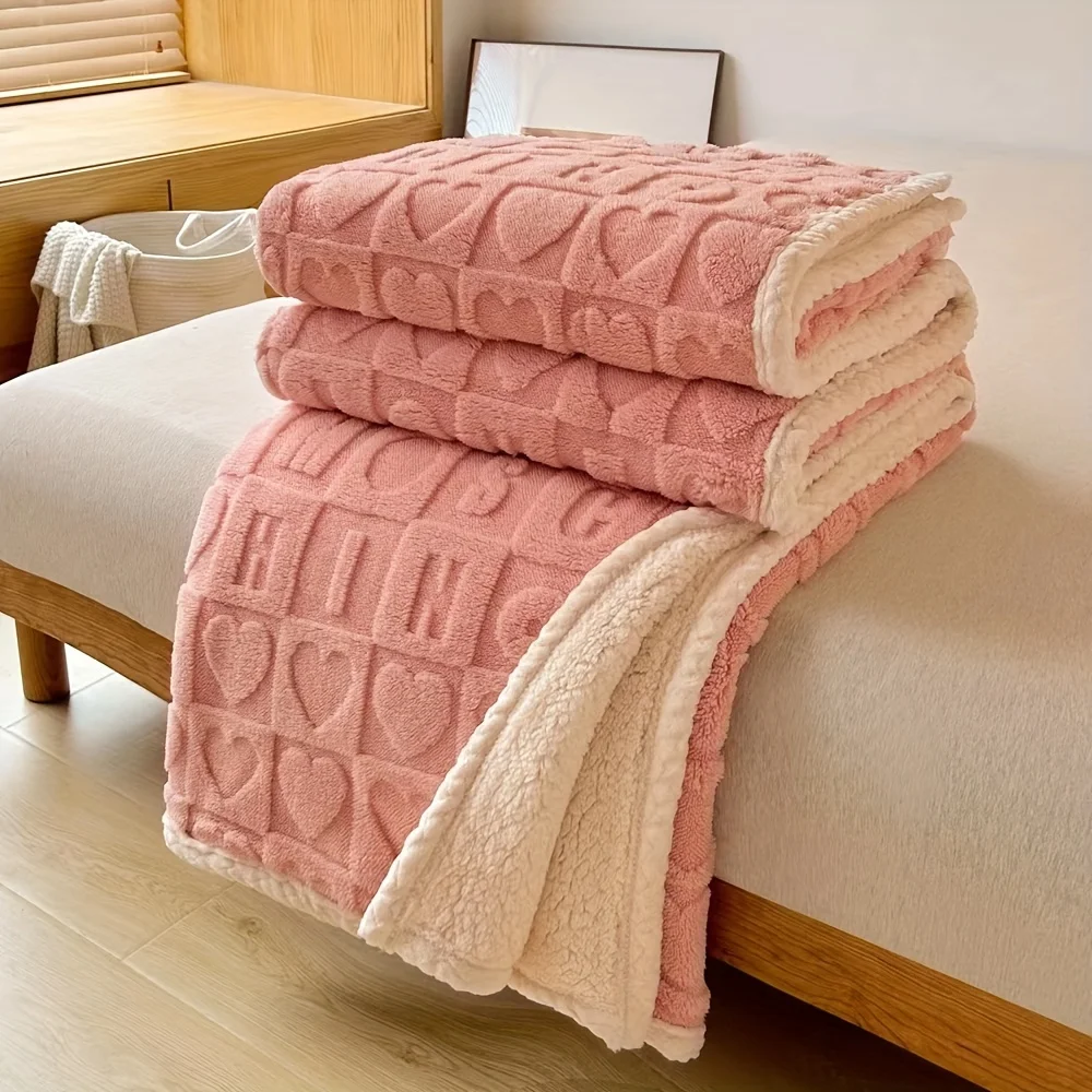 Sherpa Blanket To My Mother From Son Double layer thickening Throw Blanket Warm Cozy Soft Blanket For Couch Bed Sofa