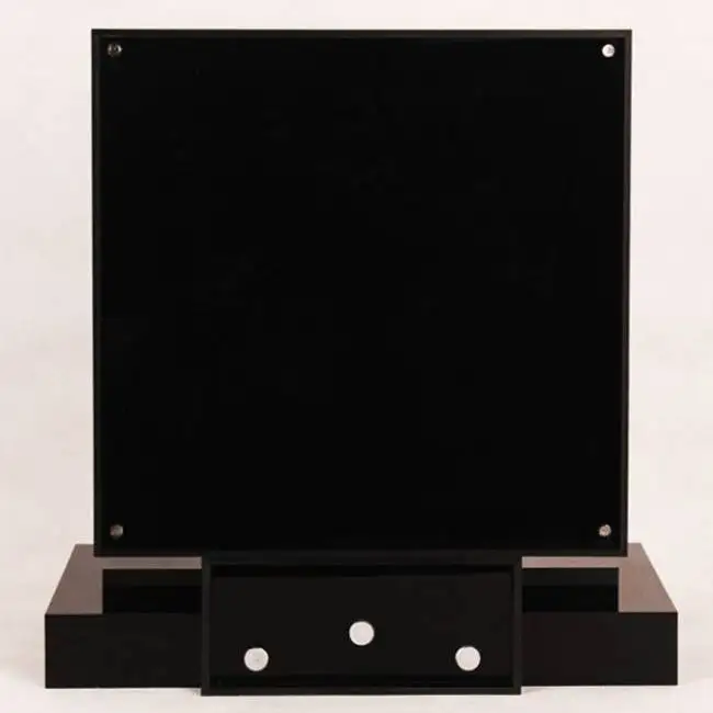 Acrylic Personal Care Product Tester Display Perspex Perfume POP Counter Display Stand Black Acrylic Cosmetics Glorifier Unit