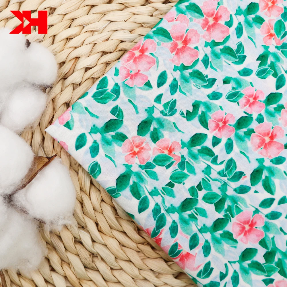 Organic Cotton Plain poplin Fabric Digital Printing Roll For DIY Shirting Making Dress Decoration