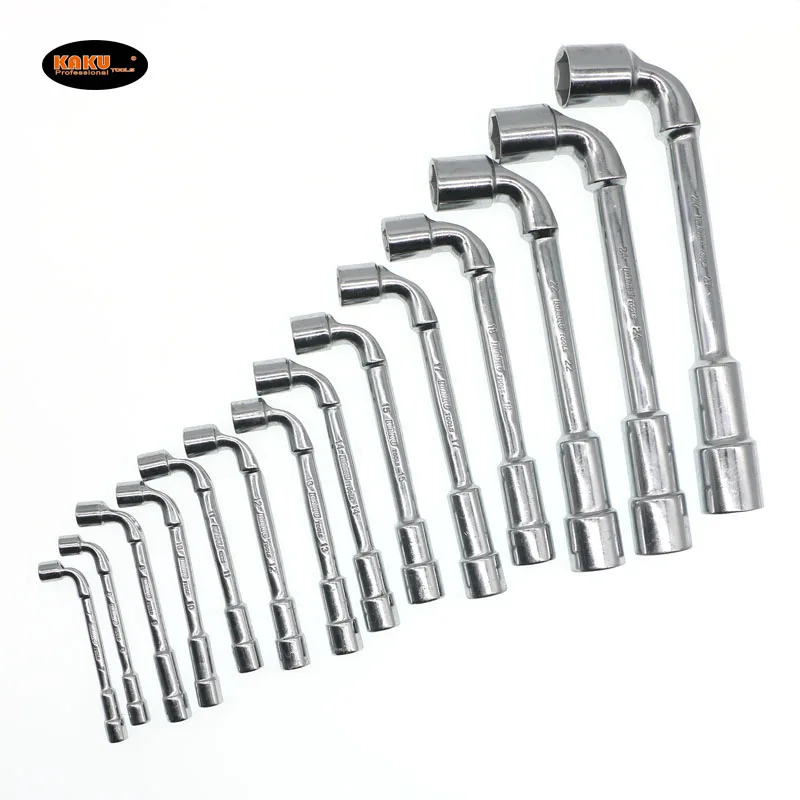 KAKU Vehicle Tools Double Ended L Type Socket Wrench Universal Full Milling Perforated Spanner