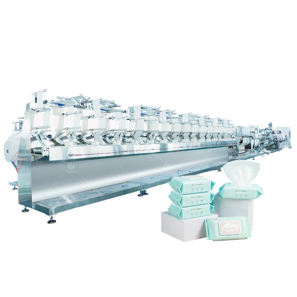 Factory Supply Cutting Packaging Wet Wipes Machine Good Quality Disinfecting Wet Wipe Making Machine