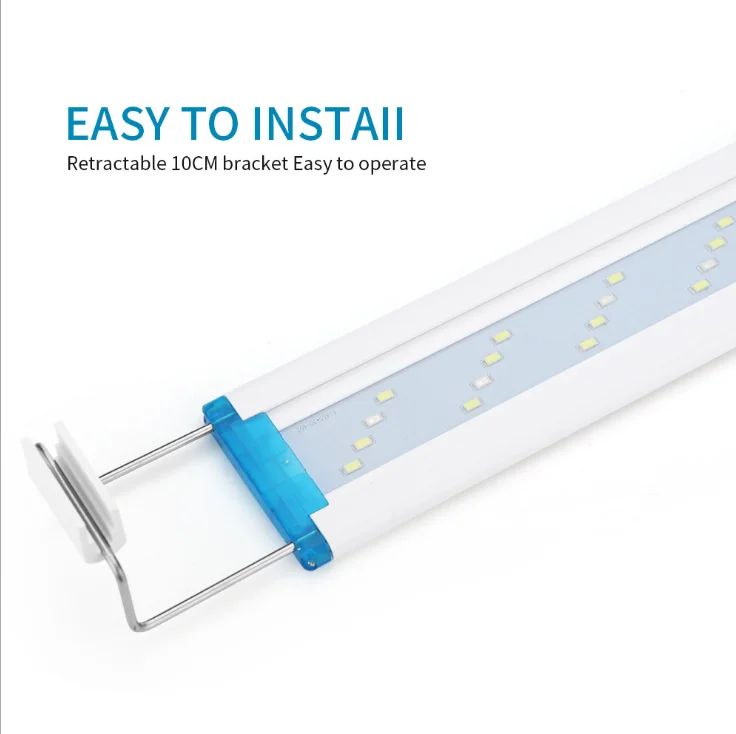 Aquarium LED light super thin fish tank water plant magnifier waterproof bright pluggable lamp blue
