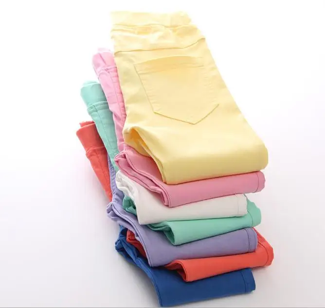 Новые леггинсы для девочек детские длинные штаны на весну и осень узкие брюки ярких