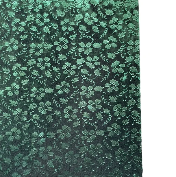 polyester spandex embossed fabric for clothes making