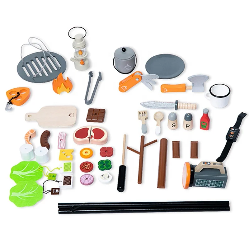 Заводские детские игрушки Забавный Деревянный кухонный набор для ролевых игр и кемпинга безопасный костер игрушка пикника детей