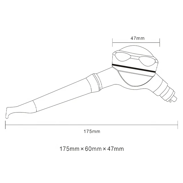 Dental Teeth Whitening 360 Degree Rotation Stainless Steel Intraoral Air Flow Prophy Jet Air Polisher Unit