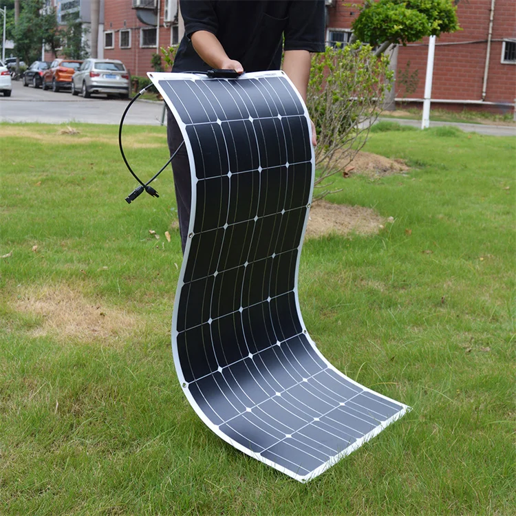 High efficiency 12v 24v 36v 48v 100w 200w 250w wholesale pv panel thin film 100w soft mono sunpower flexible solar panels 100w
