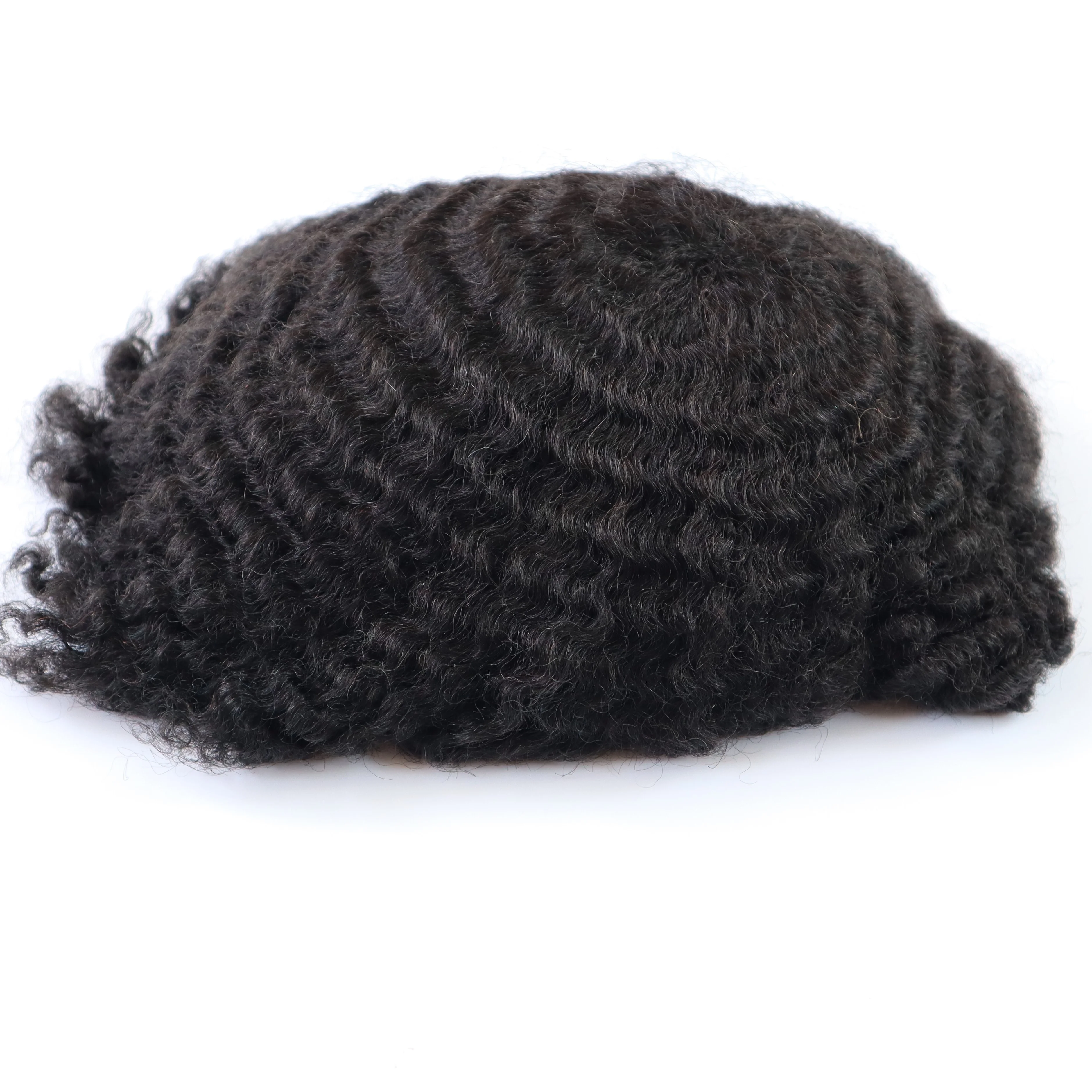 Wholesale indian remy hair Afro toupee for black men four base design are available now.
