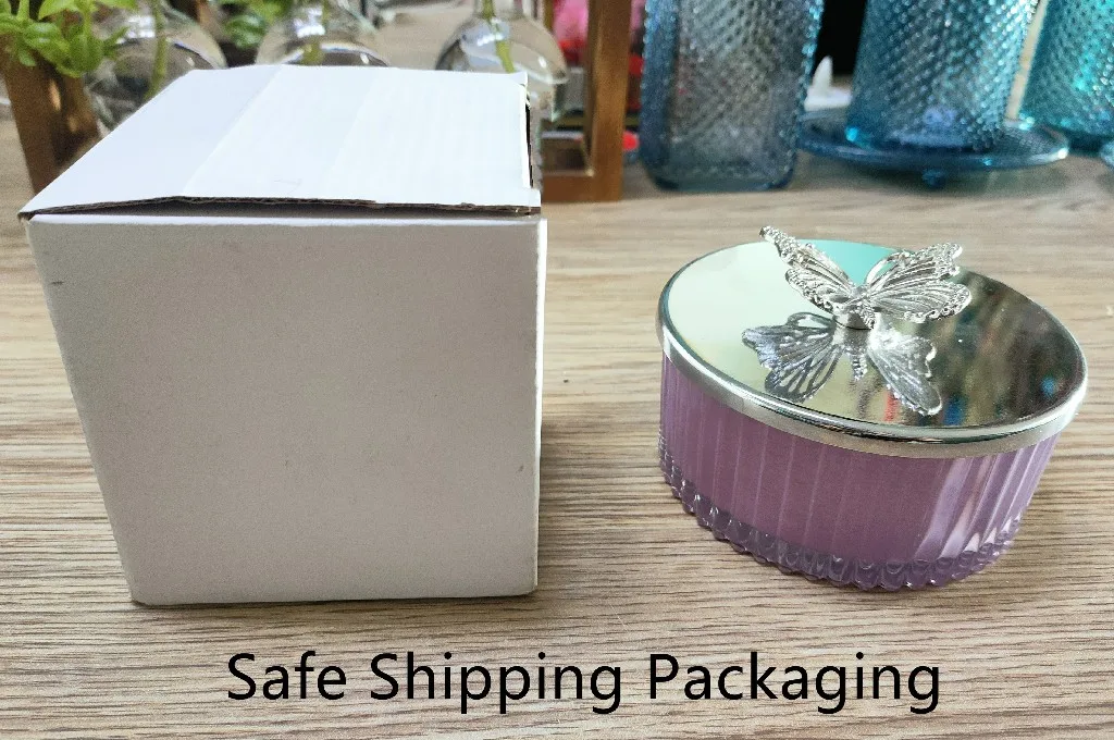 Nordic Coloured Amber Green Blue Luxury Empty Vintage Ribbed Geo Cut Storage Glass Candy Jar with Glass Lids