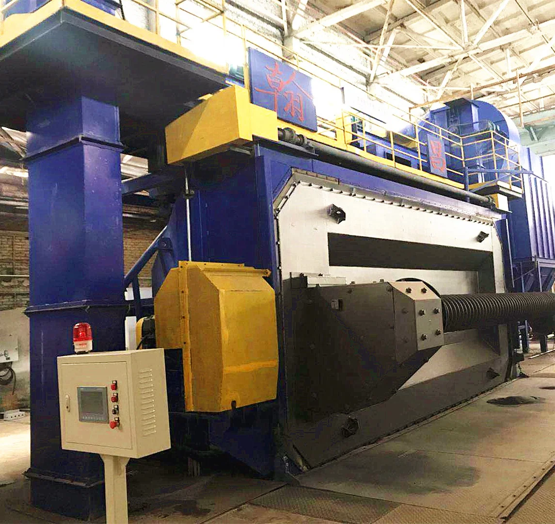China Wire Rod Coiled Shot Blasting Machine with double station RFQ