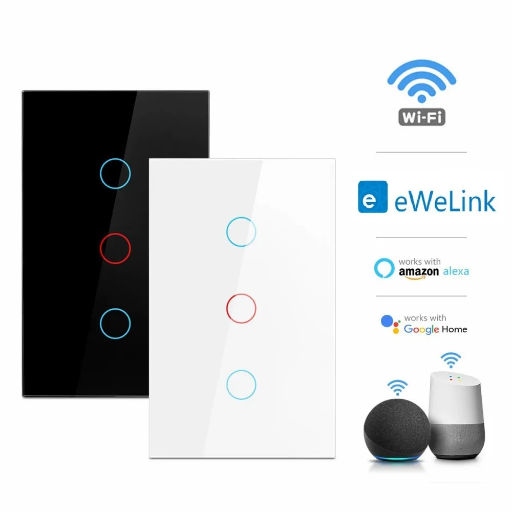 Оптовая продажа 4 световых пути смарт-Tuya Wifi 15a для дома нас Zigbee универсальные бытовые сенсорные дистанционные Стандартные настенные переключатели