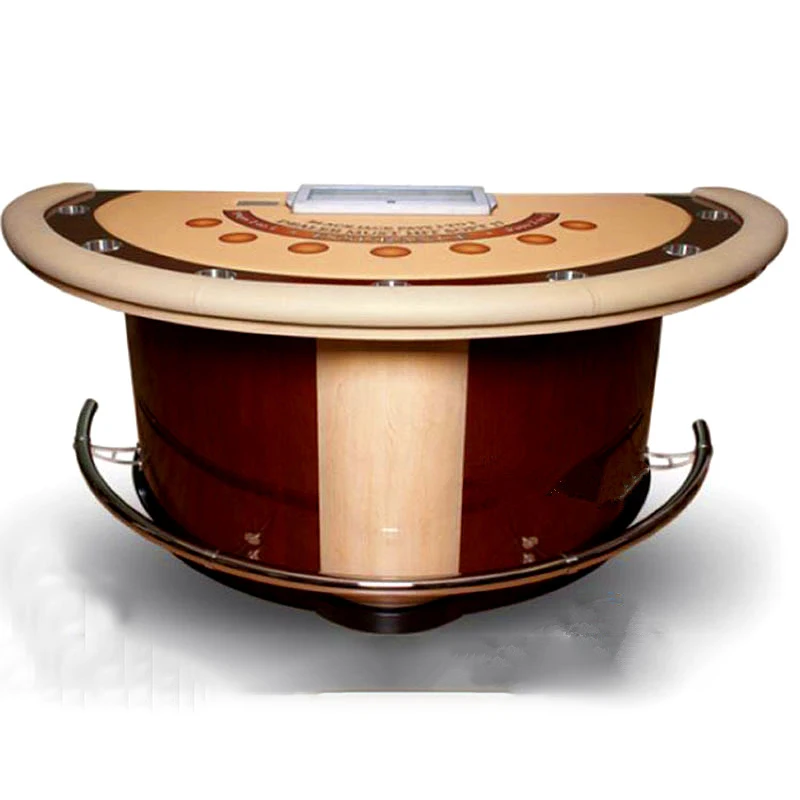 Deluxe Blackjack Poker Table Half Round Poker Table Professional Casino Grade Poker Table