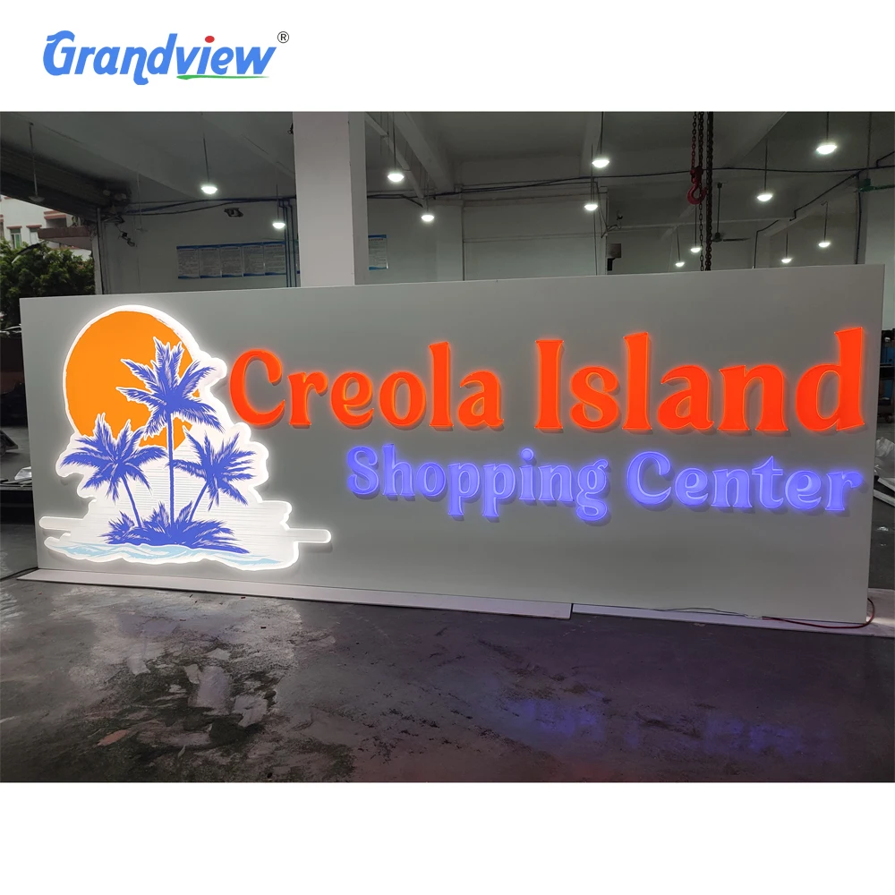 Grandview Manufacturer Custom LED Store Sign Outdoor Custom 3D Sign Logo Board LED Buchstaben for Business
