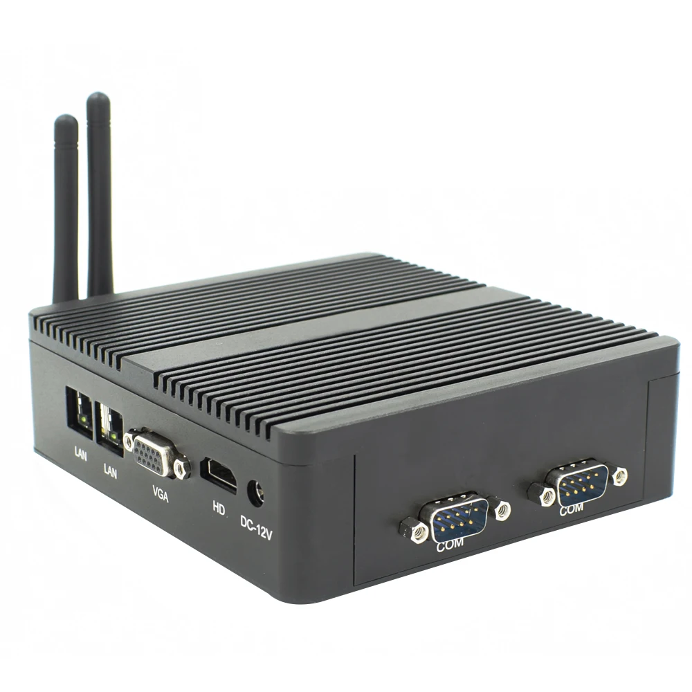 
Fanles pc computer Intel celeron 1900 HD+VGA 2 Gigabit LAN 2COM Win10 pc gamer computers laptops and desktops for VOIP 