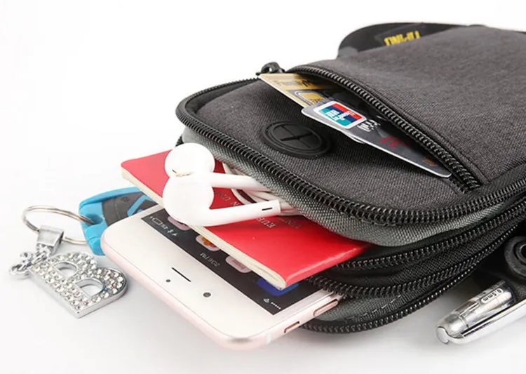 Hot Small Durable Nylon Men Passport Messenger Sling Bag Lady Crossbody Cell Phone Organizer Shoulder Pouch Fanny Waist Belt Bag