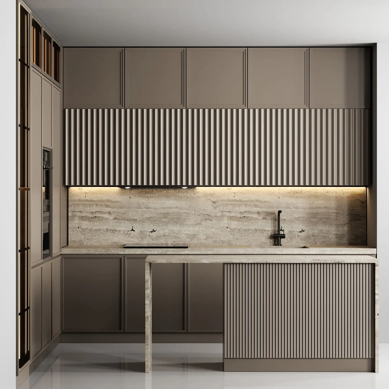 Vermonhouzz индивидуальный дизайн кухонный шкаф из массива дерева серой краски тонкий шейкер в сочетании с отделкой
