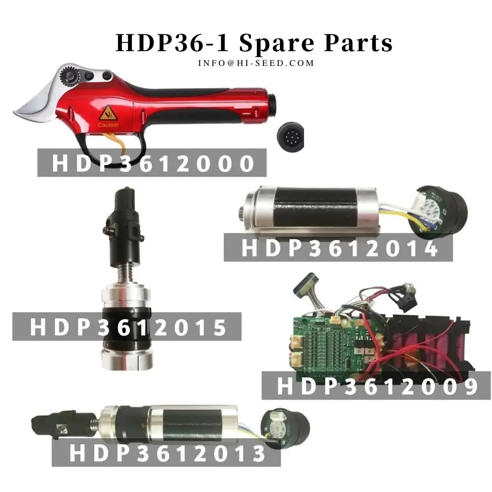 HDP36-1 pruner spare parts link blades, limit switch, trigger, motor,extension screws, cable etc