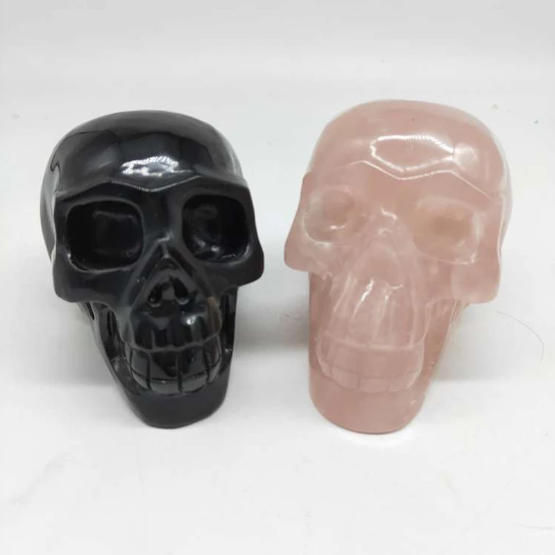 
Amazon Sale Fluorite Crystal Skull Crystal Skulls Horn Gem Rose Quartz Skull From China 