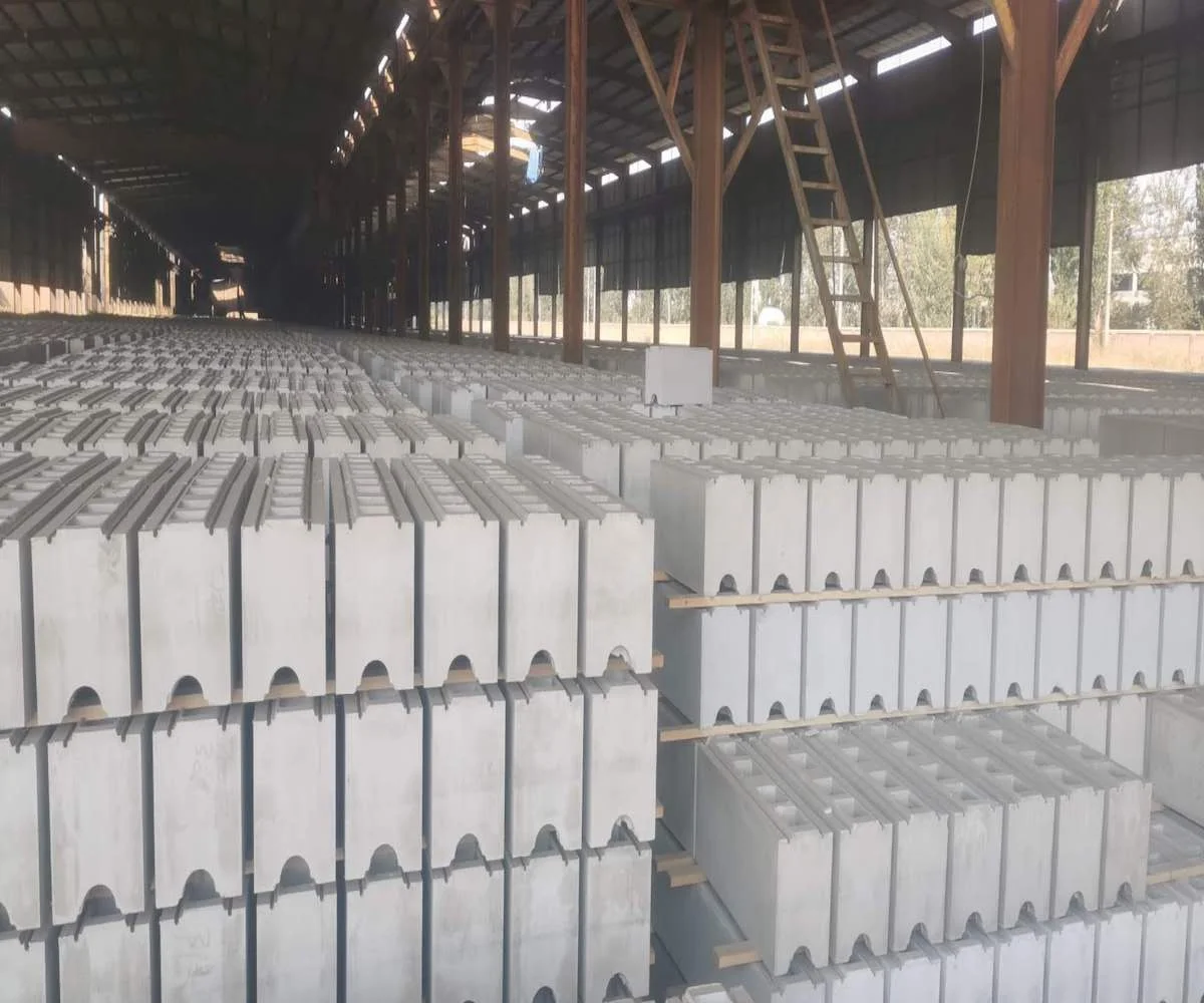 200mm thickness gypsum block china fully automatic hydraulic concrete cement hollow interlocking paver brick block