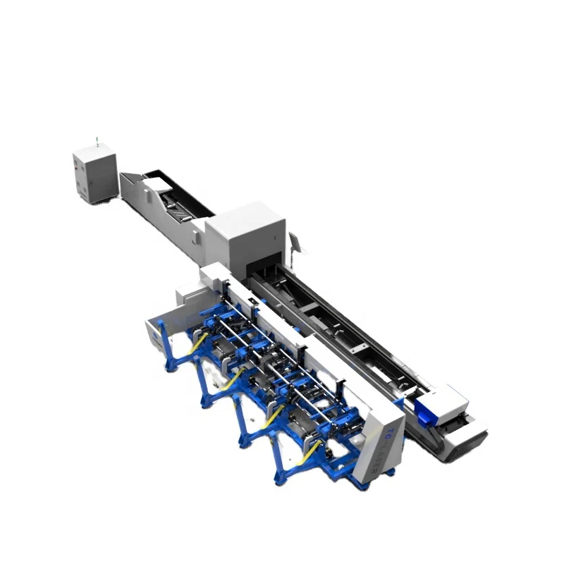 1kw 1.5kw Metal CNC Tube Fiber Laser Cutting Machine tube length 6m with automatic loading & unloading system