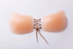 push gather waterproof sticky silicone nipple closure bralette tops strapless bra for small boobs