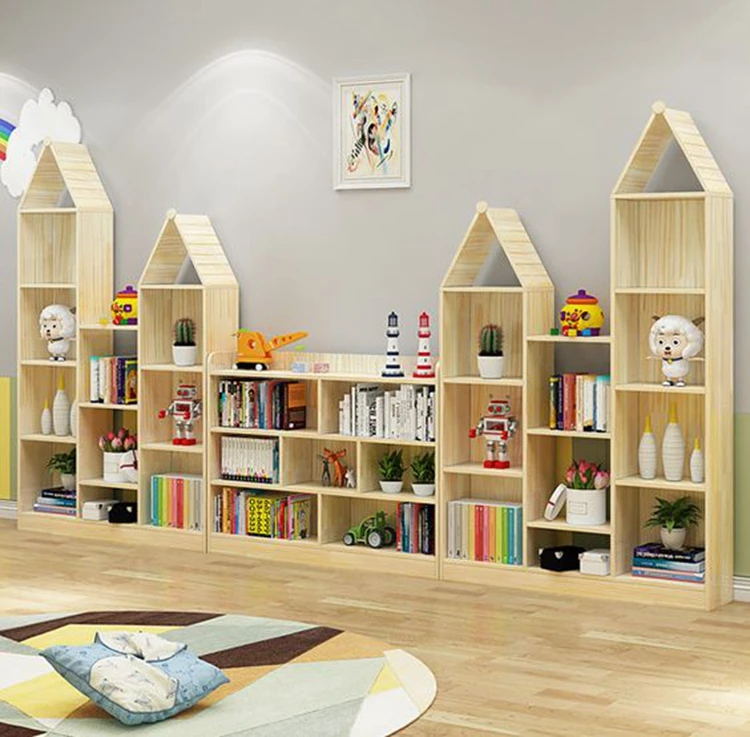Nordic style baby bookcase modern child bookshelf