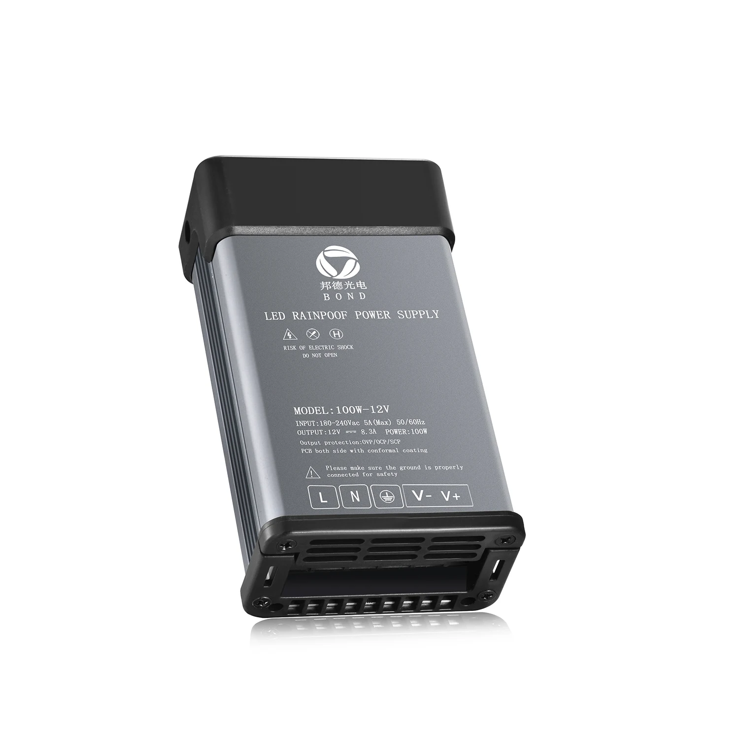 Quality guarantee 300W 12V rainproof switching power supply aluminum shell for LED lighting