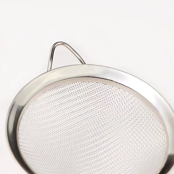 16cm Stainless Steel Oil Spoon Filter Skimmer Sieve Colander Mesh Strainer With steel Handle
