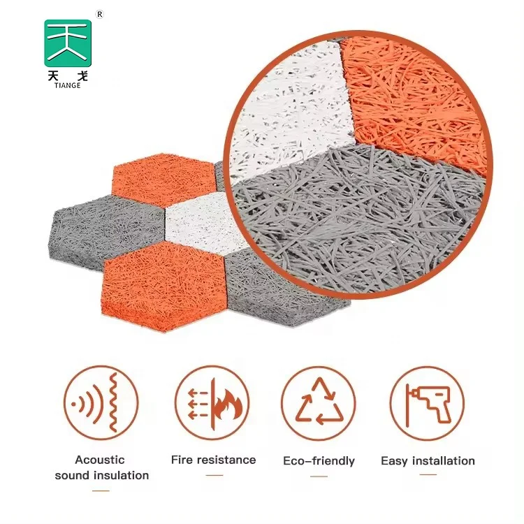 TianGe 20mm Thickness Straw Acoustic Panels Wood Wool Insulation Board Acoustic Panels For Ceilings