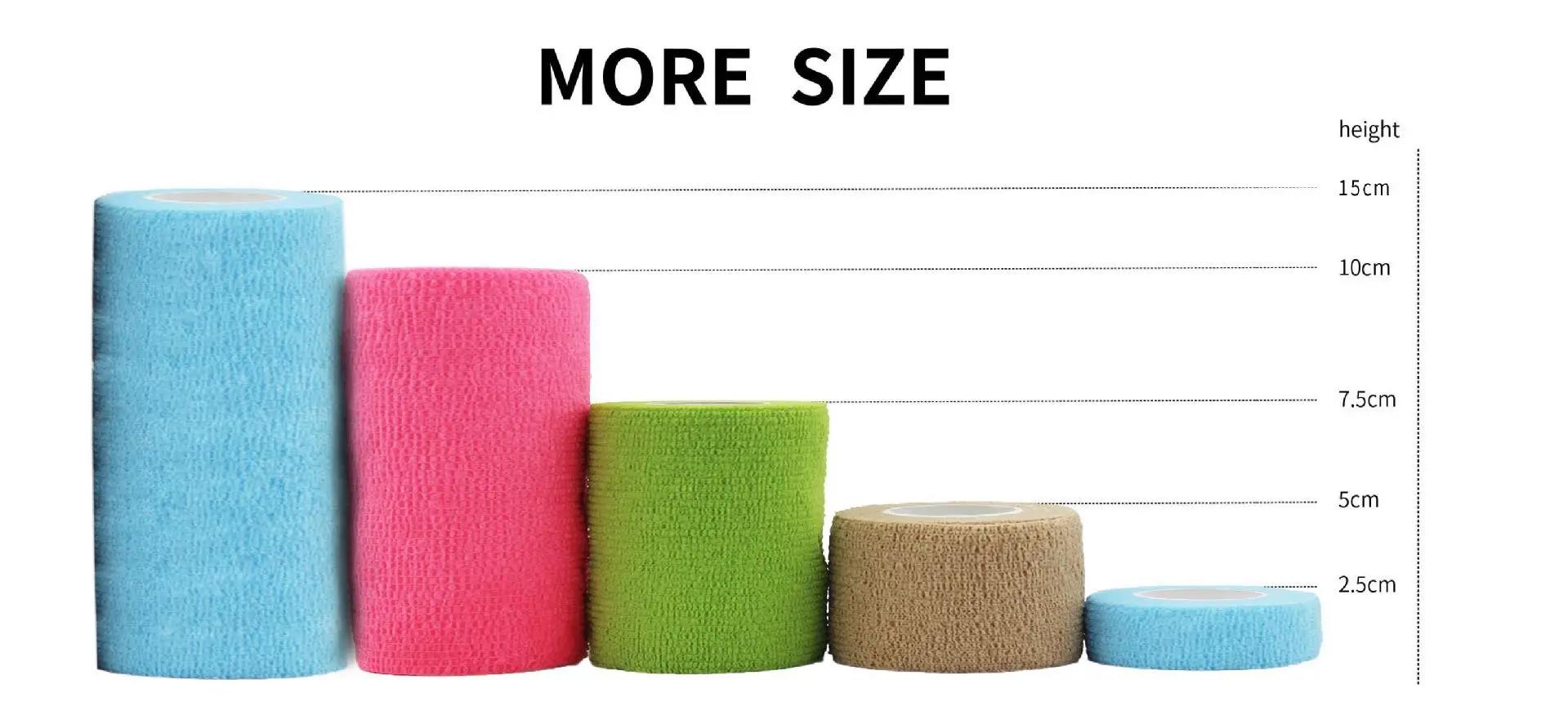 Hospital grade medical sports wound support dressing custom print colored self adhesive vet wrap cohesive elastic bandage