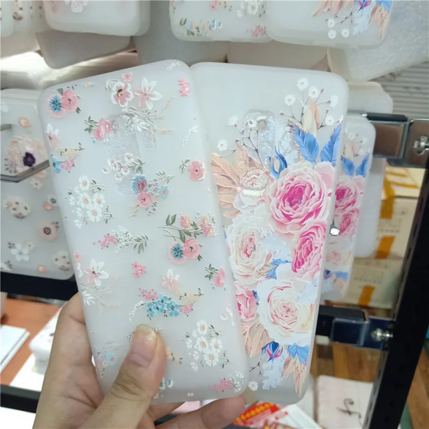 3D relief three-dimensional color painting flower MAX grinding mobile phone shell silica gel TPU soft protective cover