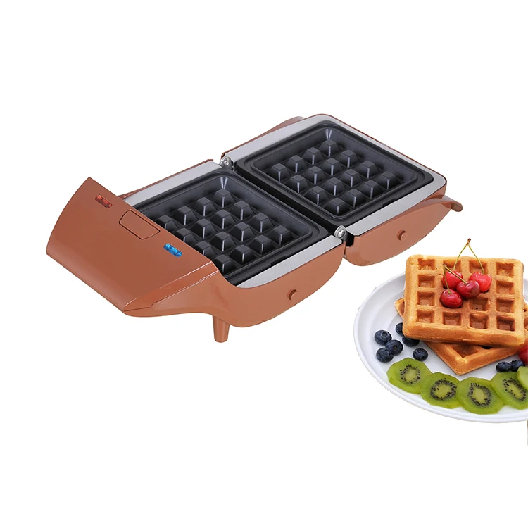 Hot Sale Health Breakfast Fast Heating Mini Maker Waffle Easy Cleaning Egg brown Belgian Waffle Maker 600W For Home Use