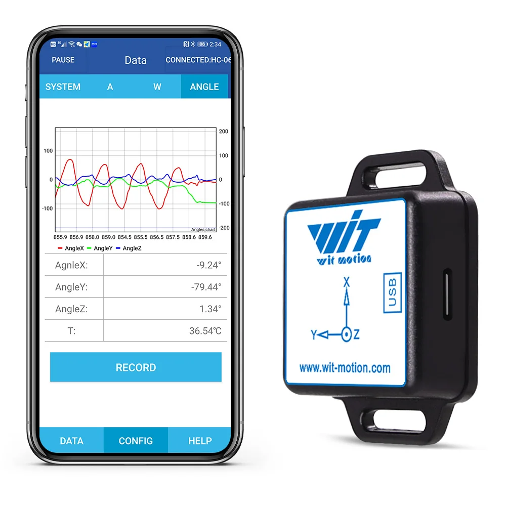 Инклинометр Witmotion BWT61CL система отслеживания движения с датчиком алгоритма