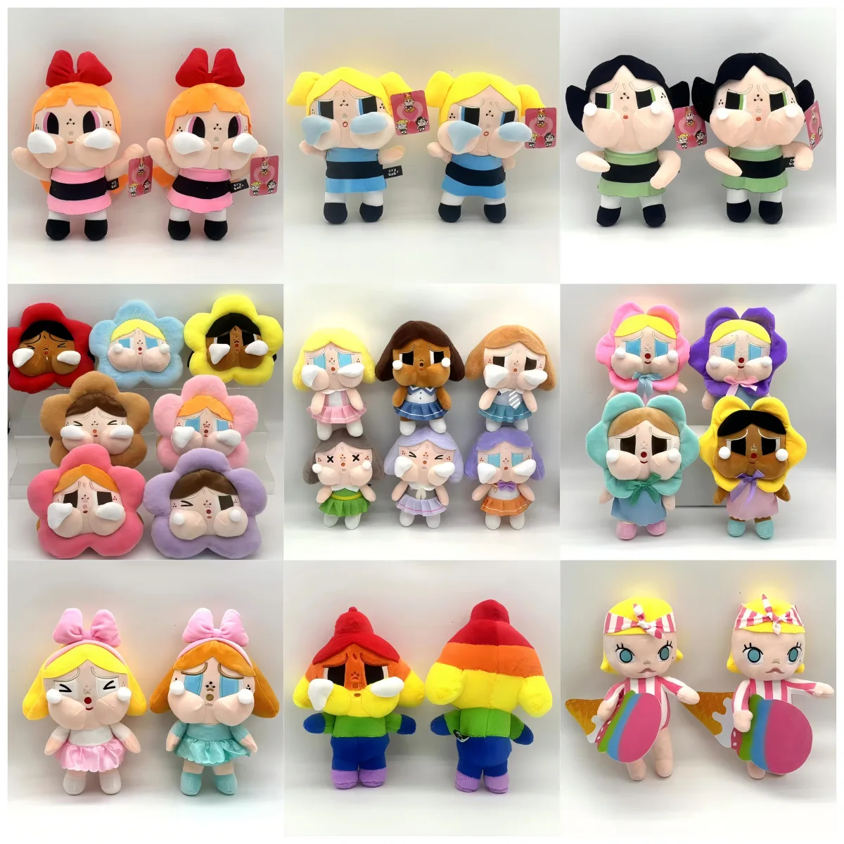 Spot Cross-border Sales Of Creative Cute Bow Tie Love Crying Doll Plush Doll