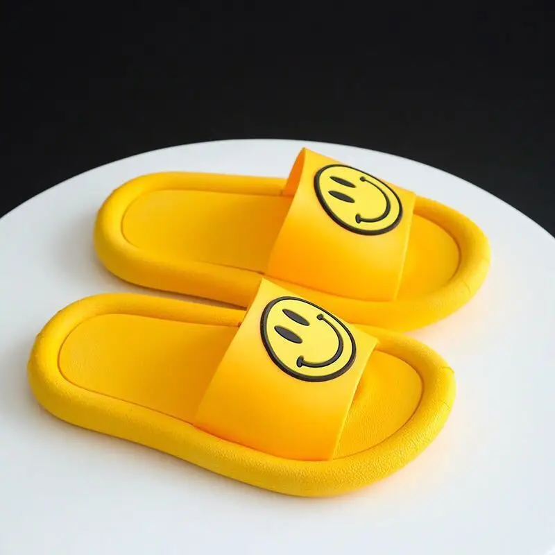 Smiley Face Slippers Waterproof Comfortable Non Slip Bathroom Slippers Breathable Pantoufle Happy Smile Slippers