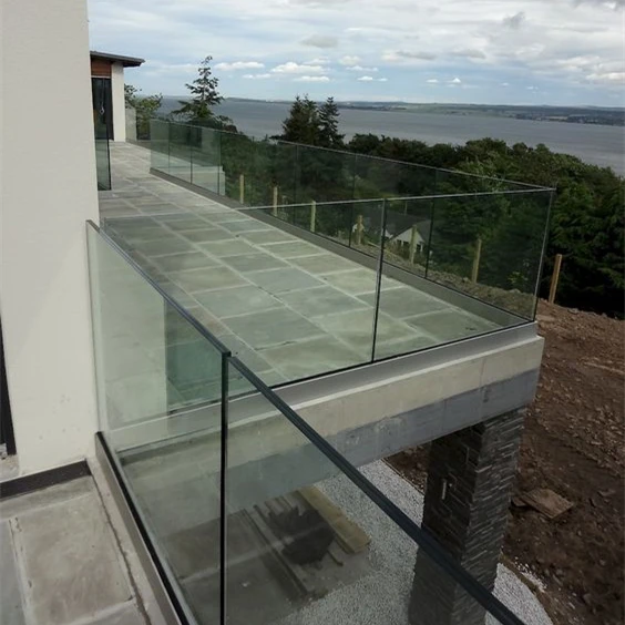 railings and handrails u channel glass PVC wood grain glass railing