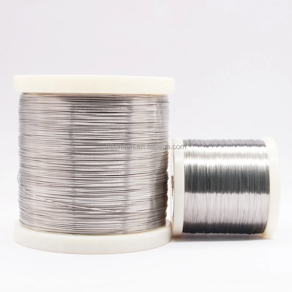 Ni80 prebuilt coil ribbon wire 0.1mm 0.8mm nickel chrome electric heated alloy wire 100ft