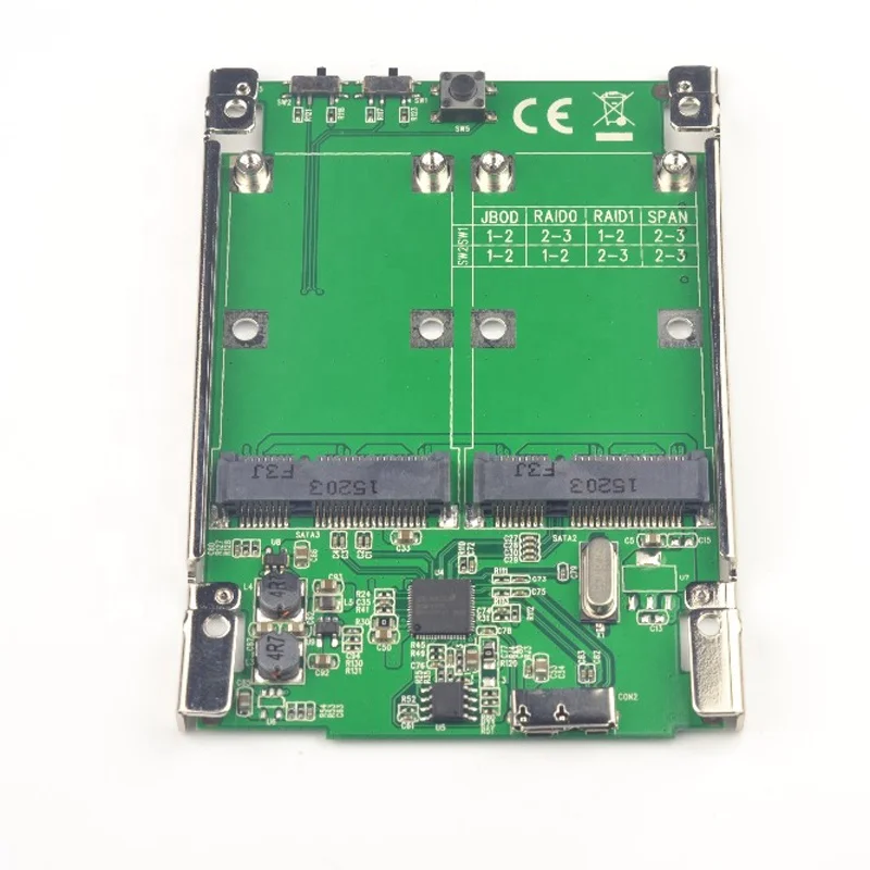 USB3.1 TYPE-A to DUAL mSATA RAID Adapter 2 MSATA Converter RAID0 RAID1 JBOD SPAN ASMEDIA ASM1352R CHIPSET 10Gbps win10 sata3.0