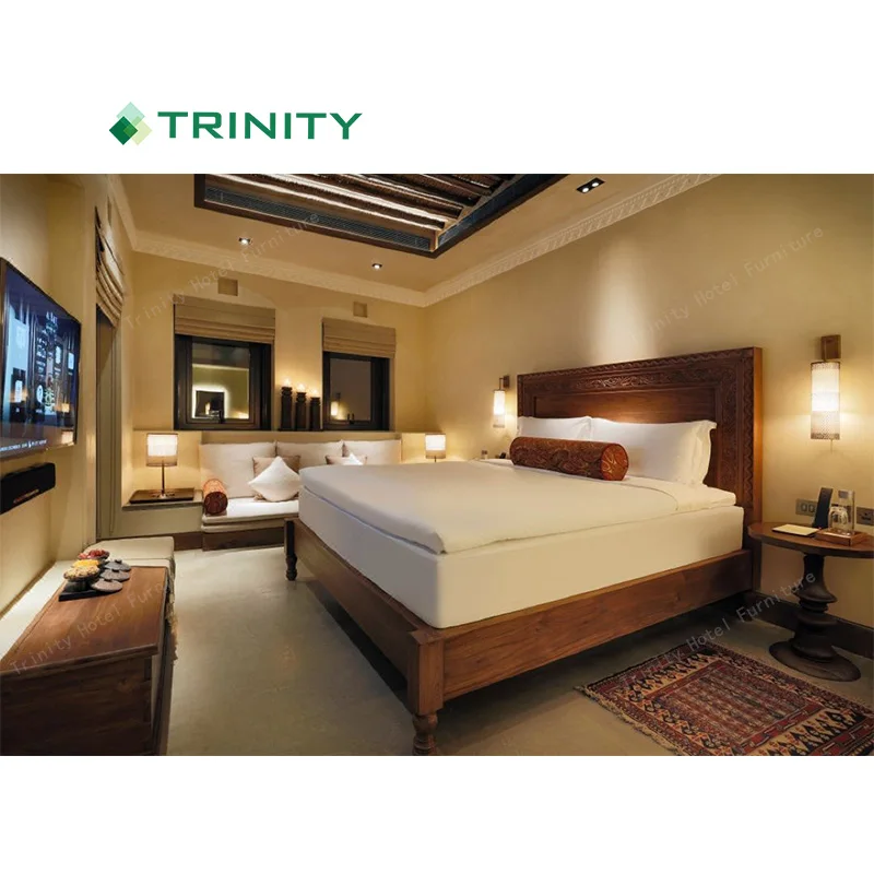 ODM OEM Роскошный Гостиничный античный полный комплект спальни полный комплект Дубай 5 звезд Арабская мебель для отеля
