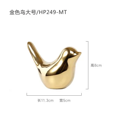 Nordic Modern Luxury Golden Black White Bird Ceramic Decoration Living Room Home Soft Desktop Decor Accessories