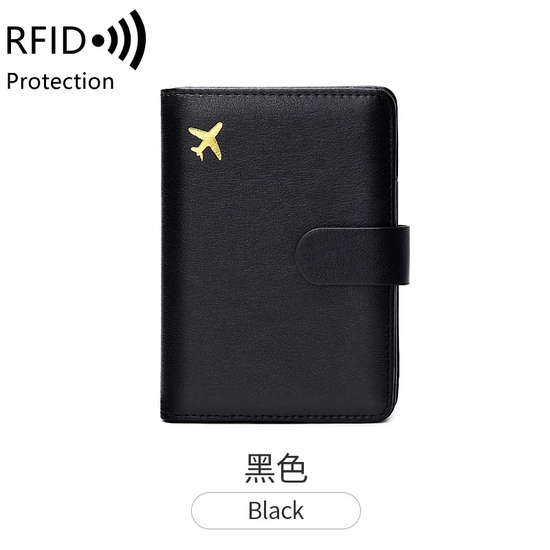 FSW292 custom multifunction travel document cash wallet passport card holder portefeuille en cuir rfid Portemonnees Portafogli