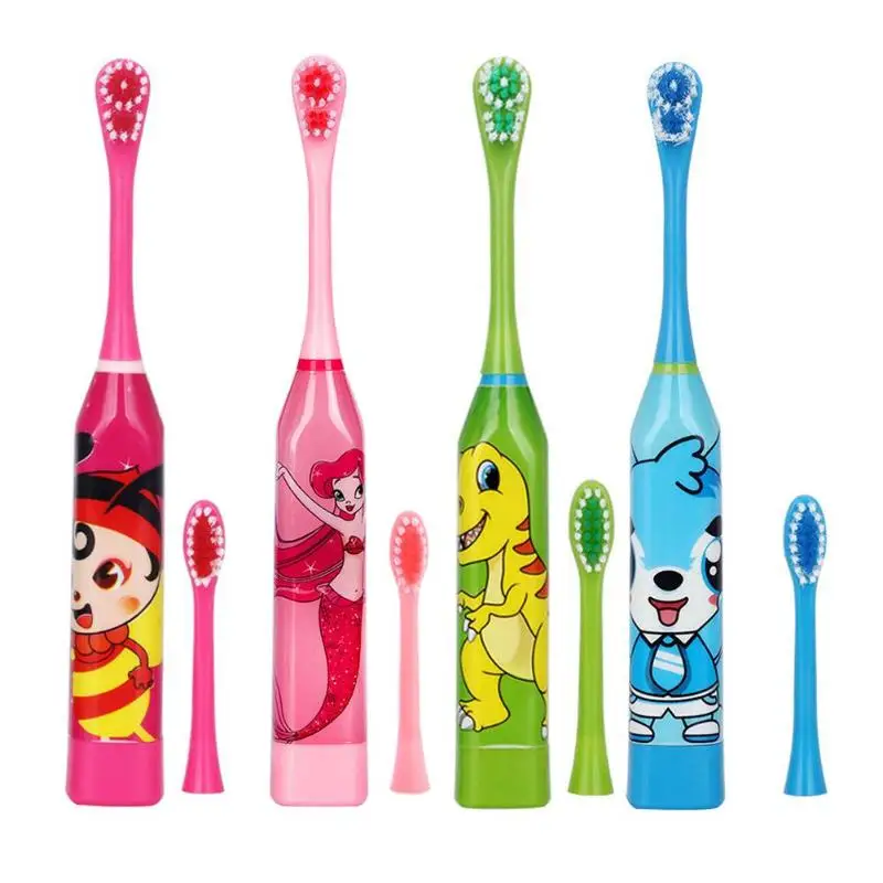 Тип батареи детская Ультразвуковая электрическая зубная щетка для зубных щеток стильная футболка с изображением персонажей видеоигр зубная щётка для отбеливания зубов зубные щетки с мягкой щетиной для детей (1600498240890)