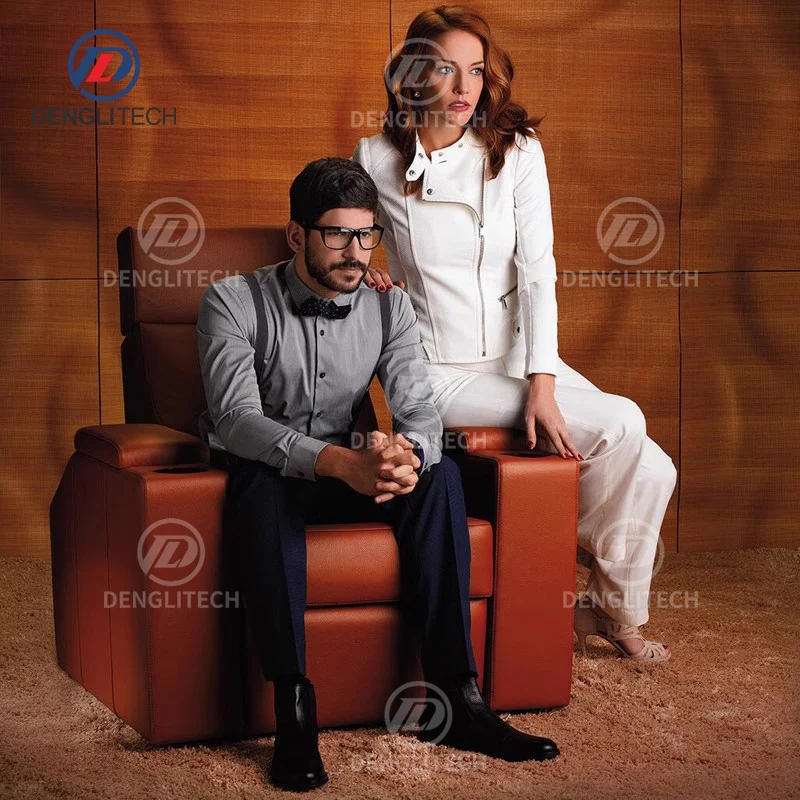 European New Design Ergonomic Leather Fashion Couch Furniture Sofa Cinema Electric Adjustable Backrest Recliner Movie Sofa