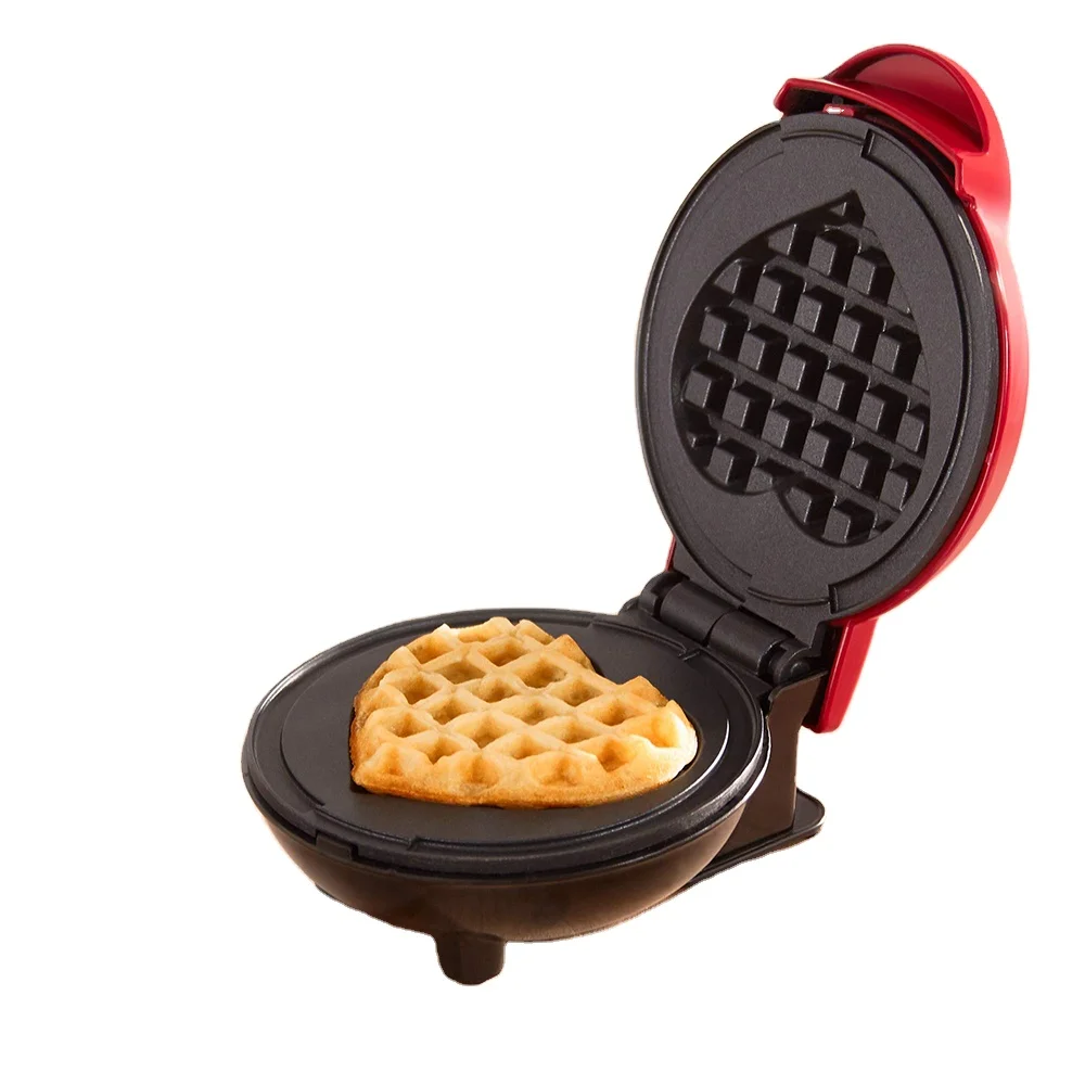 WAN GONG Mini Electric Waffles Maker Bubble Egg Cake Oven Breakfast Love Heart Shaped Waffle Maker
