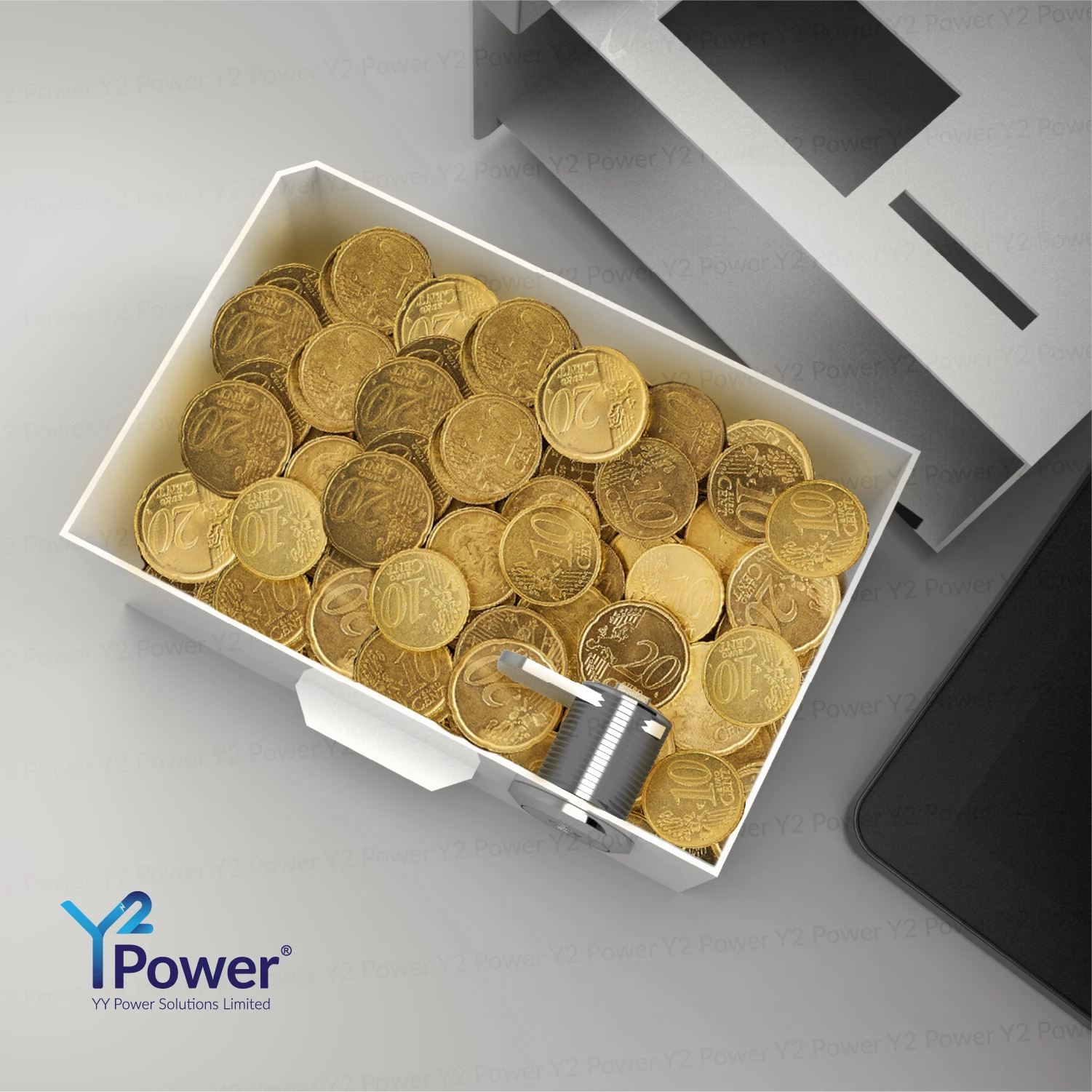 YOO PLUS Coin Operated Desktop Mobile Clean &Charge Station with UV-C bulb and industrial braided charging cables for Restaurant